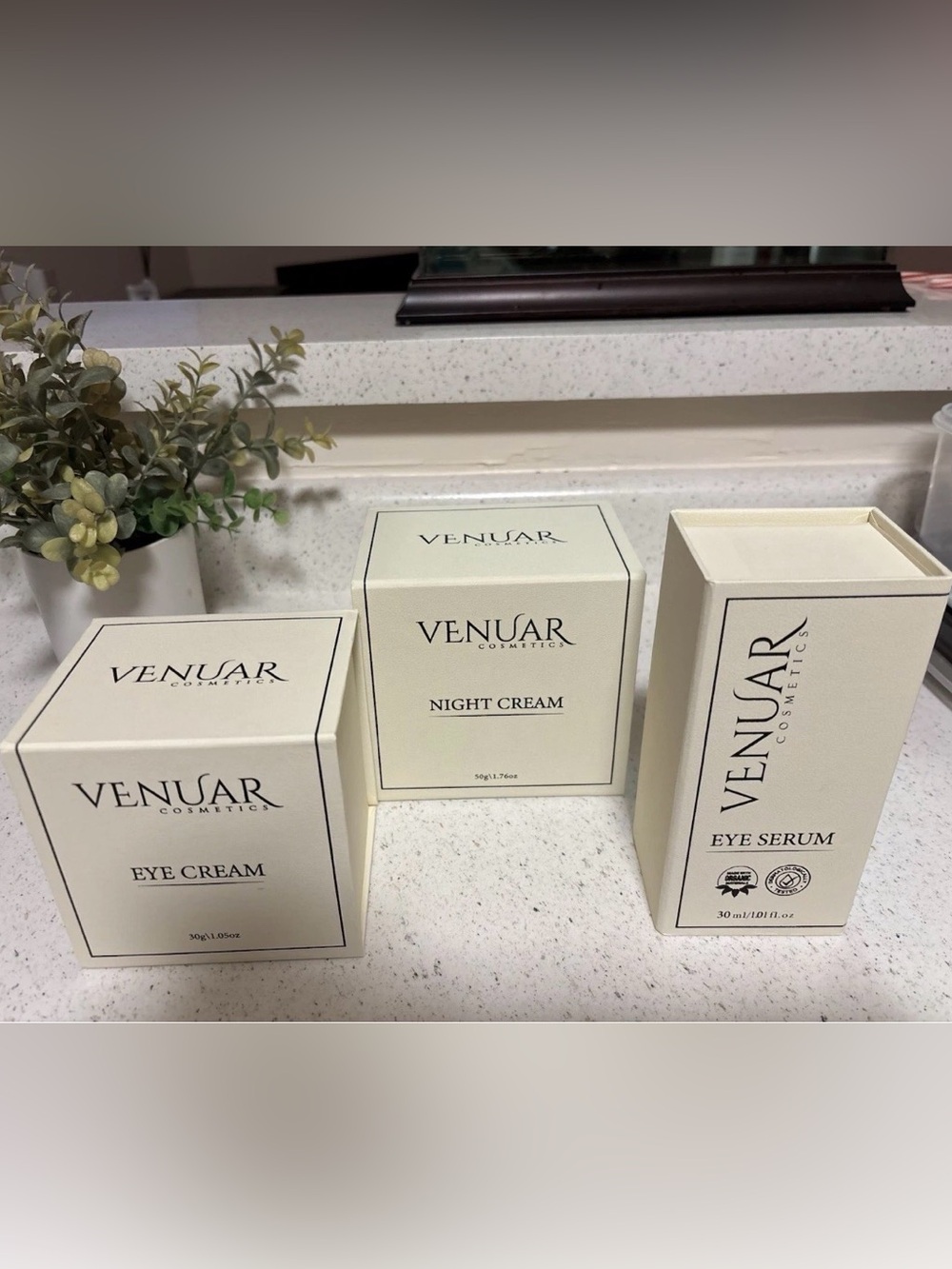 Venuar Cosmetics - Set of 3 | Night Cream, Eye Cream & Eye Serum